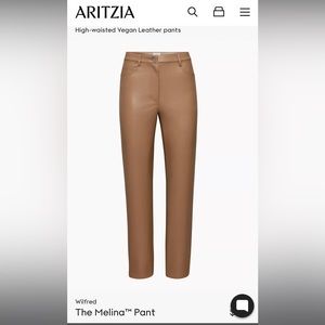 Aritzia Wilfred Melina Cropped Pant in Camel